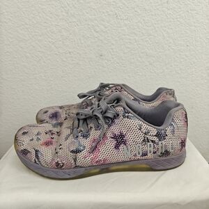 NOBULL Sneakers Water Color Purple Floral Trainer Shoes Womens 11 Mens 9.5